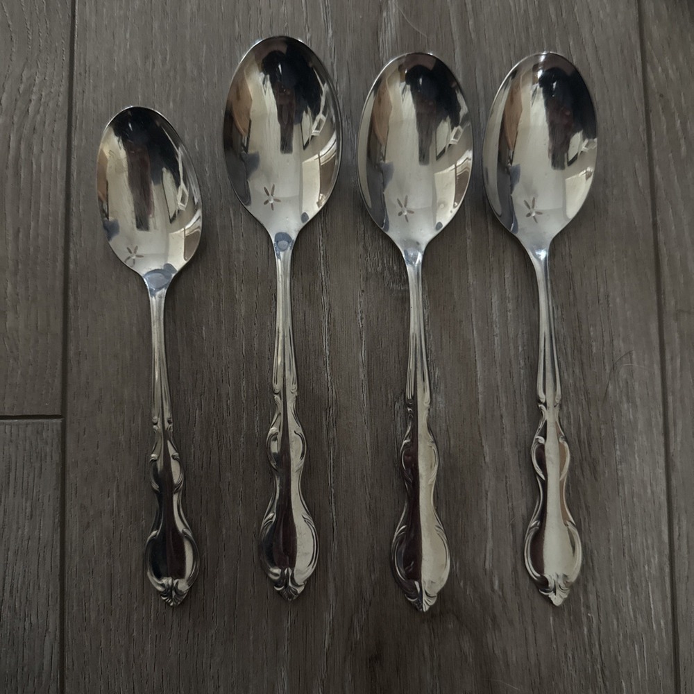 Rogers International Silver Co COTILLION Stainless Oval Place Spoons Teaspoon